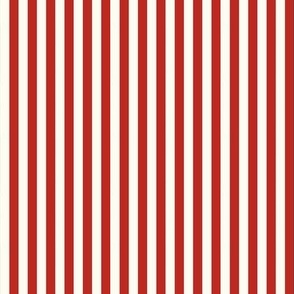 Popcorn Stripes- Red and Off-White Stripes- Small- 12 inch
