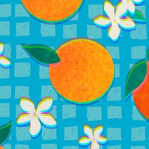 Oranges and Blossoms Pattern (large)