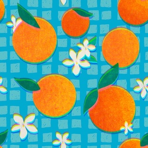 Oranges and Blossoms Pattern