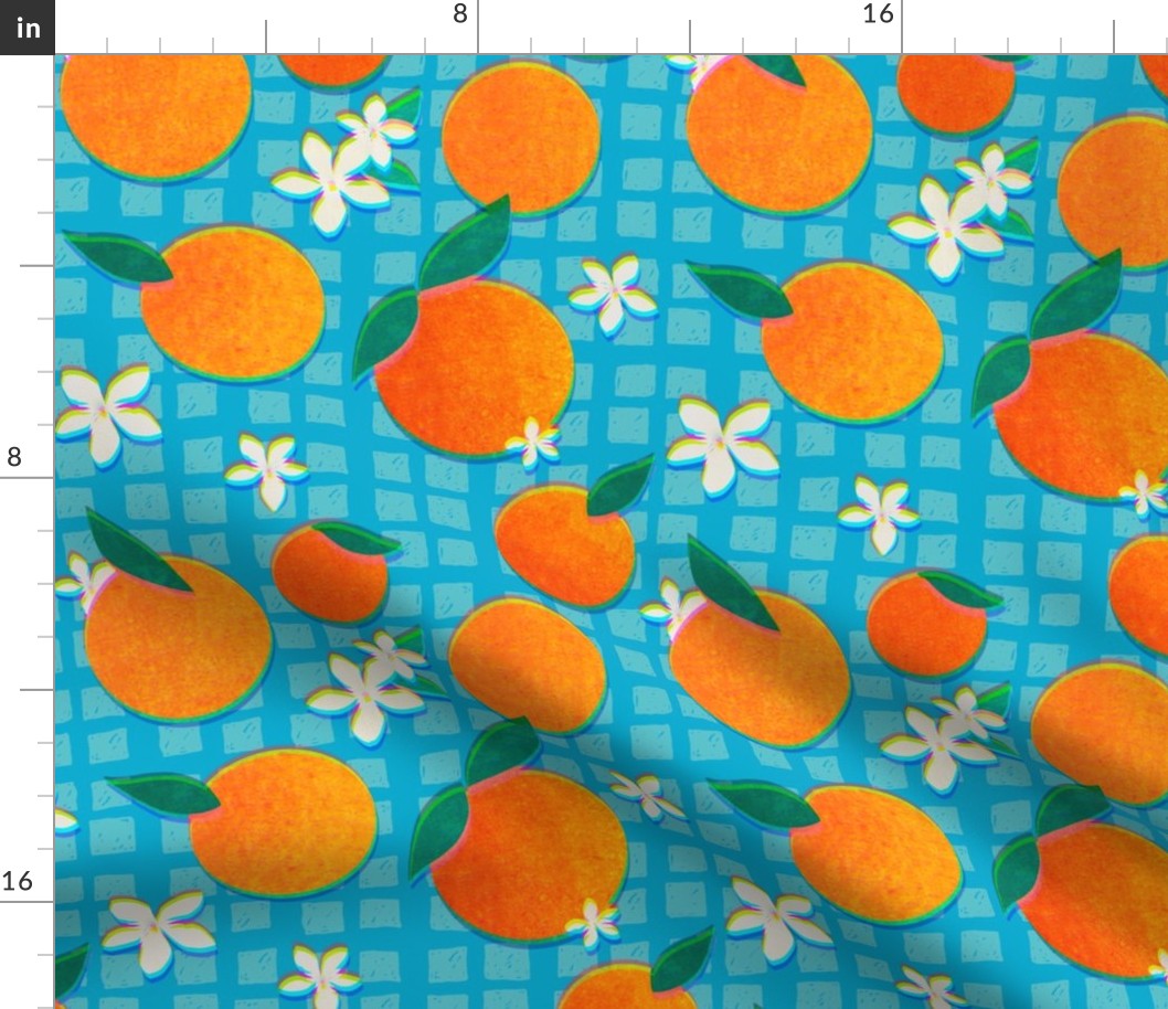 Oranges and Blossoms Pattern (small)