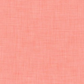 Coral Flamingo- Dark Linen Texture- Solid Color- Faux Texture Wallpaper- Orange- Pink- Valentines Day- Bohemian Nursery- Baby Girl