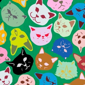 Cat Heads Pattern (large)