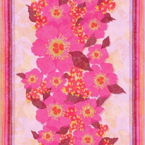 Retro Floral Pattern Pink