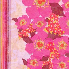 Retro Floral Pattern Pink (large)