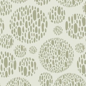 Neutral Textured Circles Olive Green Positive