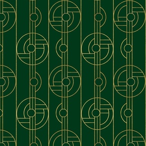 Art Deco Discs // Luxe Emerald Green
