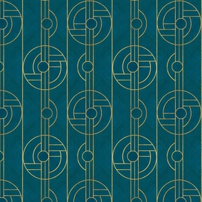 Art Deco Discs // Luxe Blue Ombre