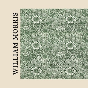 William Morris - Marygold green- Artprint -  Exhibition Poster Victoria And Albert Museum London, - William Morris Wall Hanging, William Morris Tea towel