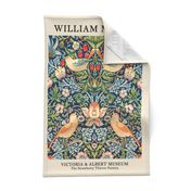 William Morris - Strawberry Thief - Artprint -  Exhibition Poster Victoria And Albert Museum London, - William Morris Wall Hanging, William Morris Tea towel
