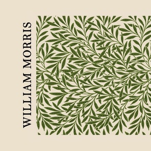 William Morris - Willow Bough - Artprint -  Exhibition Poster Victoria And Albert Museum London, - William Morris Wall Hanging, William Morris Tea towel
