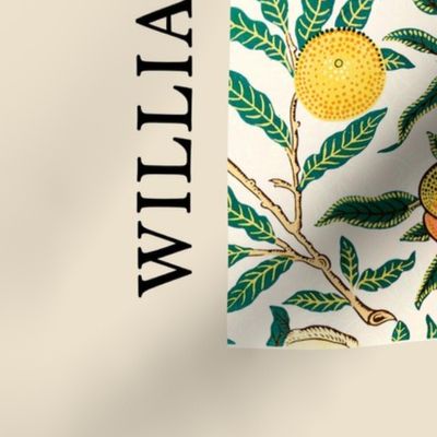 William Morris - Pomegrante Fruit - Artprint -  Exhibition Poster Victoria And Albert Museum London, - William Morris Wall Hanging, William Morris Tea towel
