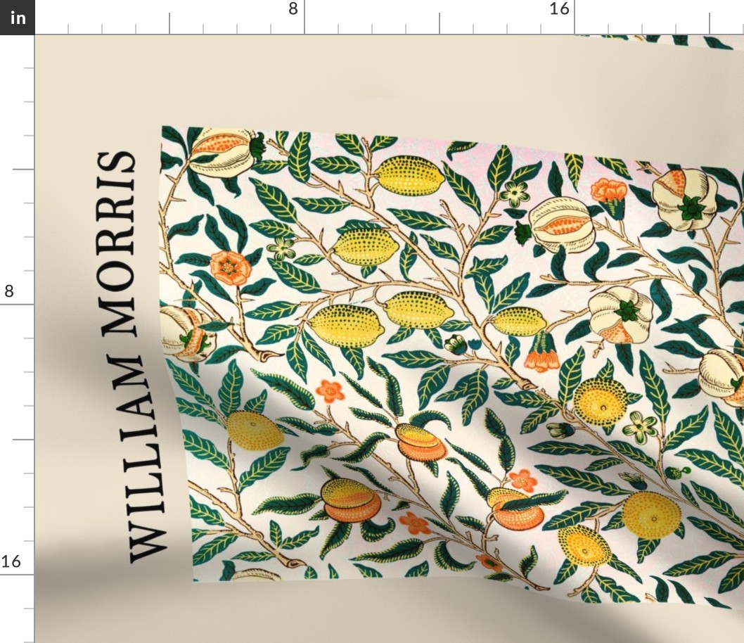 William Morris - Pomegrante Fruit - Artprint -  Exhibition Poster Victoria And Albert Museum London, - William Morris Wall Hanging, William Morris Tea towel