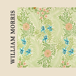 William Morris - Larkspur - Artprint -  Exhibition Poster Victoria And Albert Museum London, - William Morris Wall Hanging, William Morris Tea towel