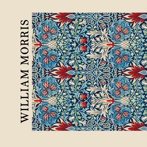 William Morris - Snakeshead - Artprint -  Exhibition Poster Victoria And Albert Museum London, - William Morris Wall Hanging, William Morris Tea towel