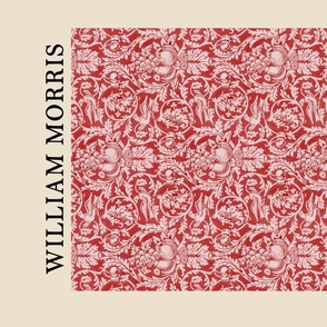William Morris - Queen Anne - Artprint -  Exhibition Poster Victoria And Albert Museum London, - William Morris Wall Hanging, William Morris Tea towel