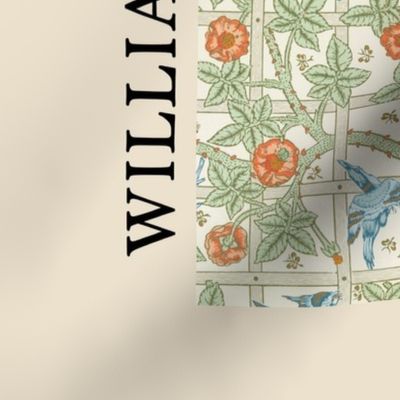 William Morris - Trellis - Artprint -  Exhibition Poster Victoria And Albert Museum London, - William Morris Wall Hanging, William Morris Tea towel