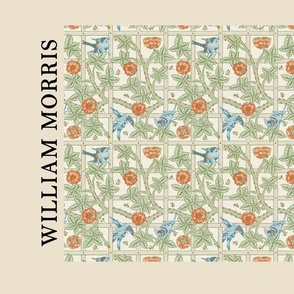 William Morris - Trellis - Artprint -  Exhibition Poster Victoria And Albert Museum London, - William Morris Wall Hanging, William Morris Tea towel
