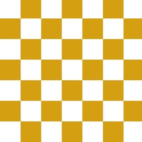 Checkerboard in mustard