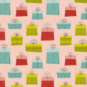 Retro Fifties Christmas Gifts on Pink