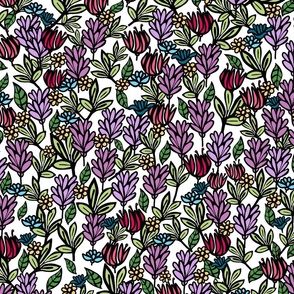 CT2394 Essex Purple and Sage Floral