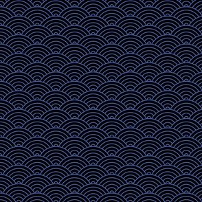 Blue Japanese Waves - Medium (Rainbow Collection)