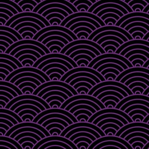 Purple Japanese Waves - Large (Rainbow Collection)