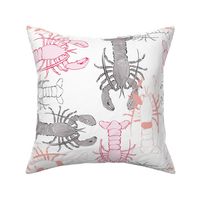 Lobsters Grey and Pink