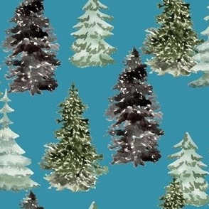 Winter Trees  // Island Teal