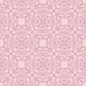 Carved Pink Floral Arabesque