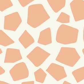 Orange and cream Giraffe pattern, childrens room fabric, childrens wear fabric