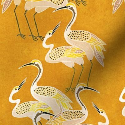 Deco Cranes Brightened Gold