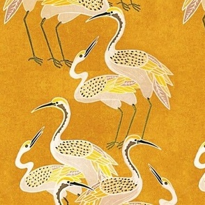 Deco Cranes Brightened Gold