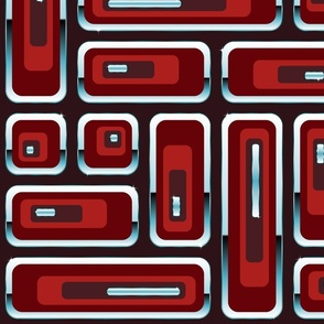 Deco Rectangles Red