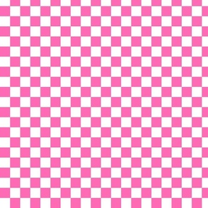 Hot Pink and White Checker Pattern