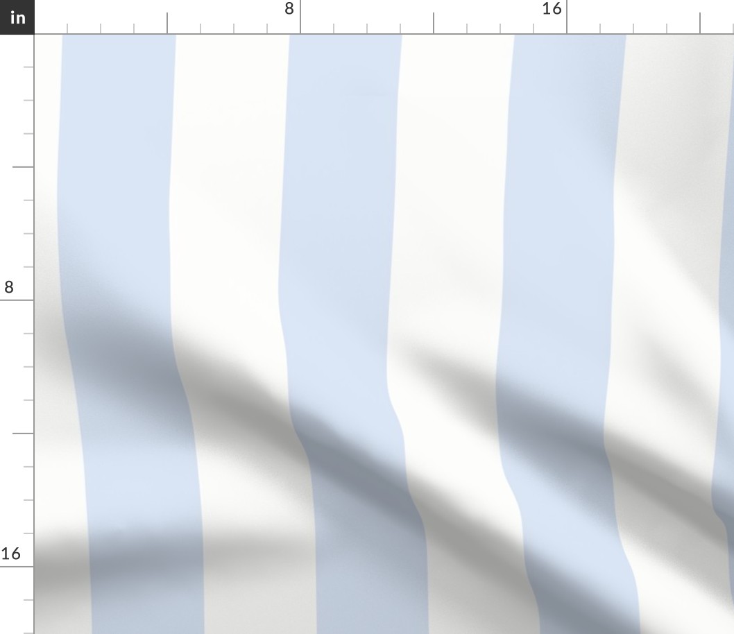 3" Vertical Stripe: Chambray Blue Wide Basic Stripe, Light Blue Stripe