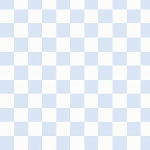 3/4" Chambray Blue & White Checker, Light Blue Checkered, Checkerboard