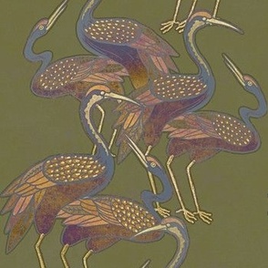 Deco Cranes, Olive Green