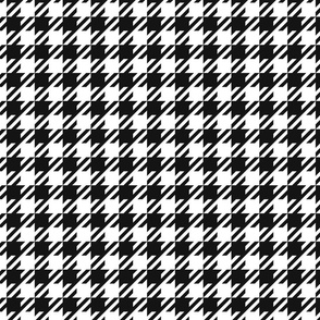 Black and White Geometric Houndstooth Gingham Repeat