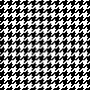 Classic Black and White Geometric Houndstooth Repeat