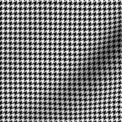 Micro Classic Black and White Geometric Houndstooth Repeat