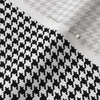 Micro Classic Black and White Geometric Houndstooth Repeat