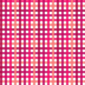 bright pink gingham plaid