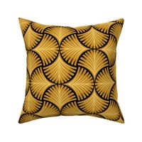 Gatsby's Golden Palm: A Nod to 1920's Art Deco Ogee Elegance 
