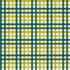 green gingham plaid