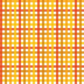 orange gingham plaid