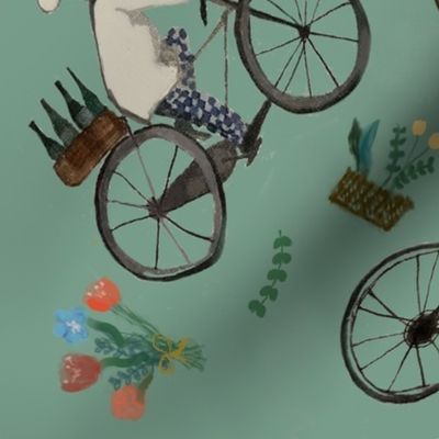 bicycles and flowers