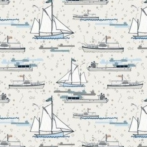 Ocean boats Starry skies day Small 100