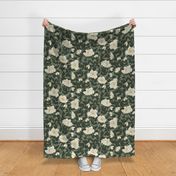 Tangled garden - sage green, off-white and forest green // big scale