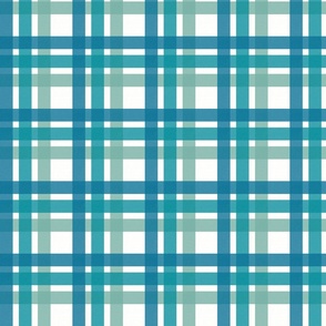 Tweed check plaid - blue