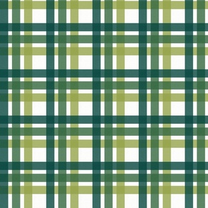 Tweed check plaid - green